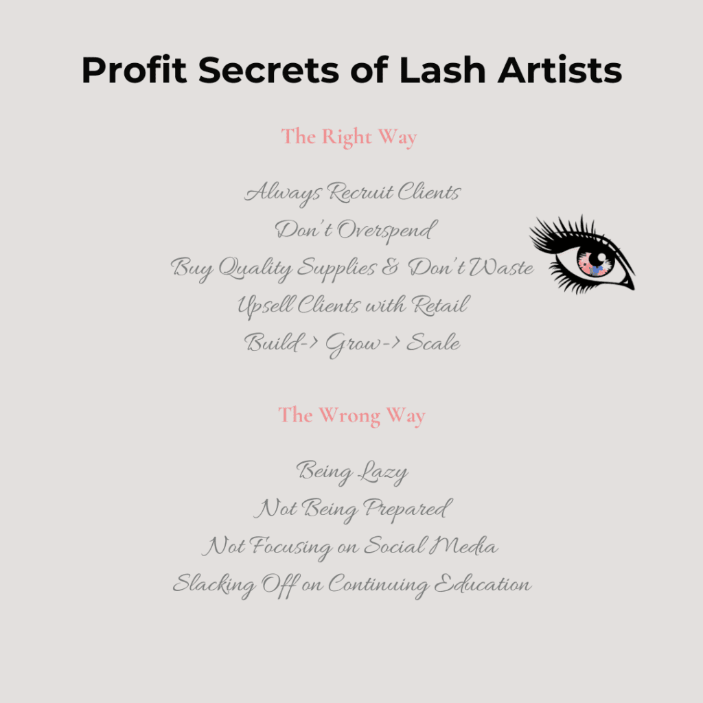 photo of the right way to profit in the lash business