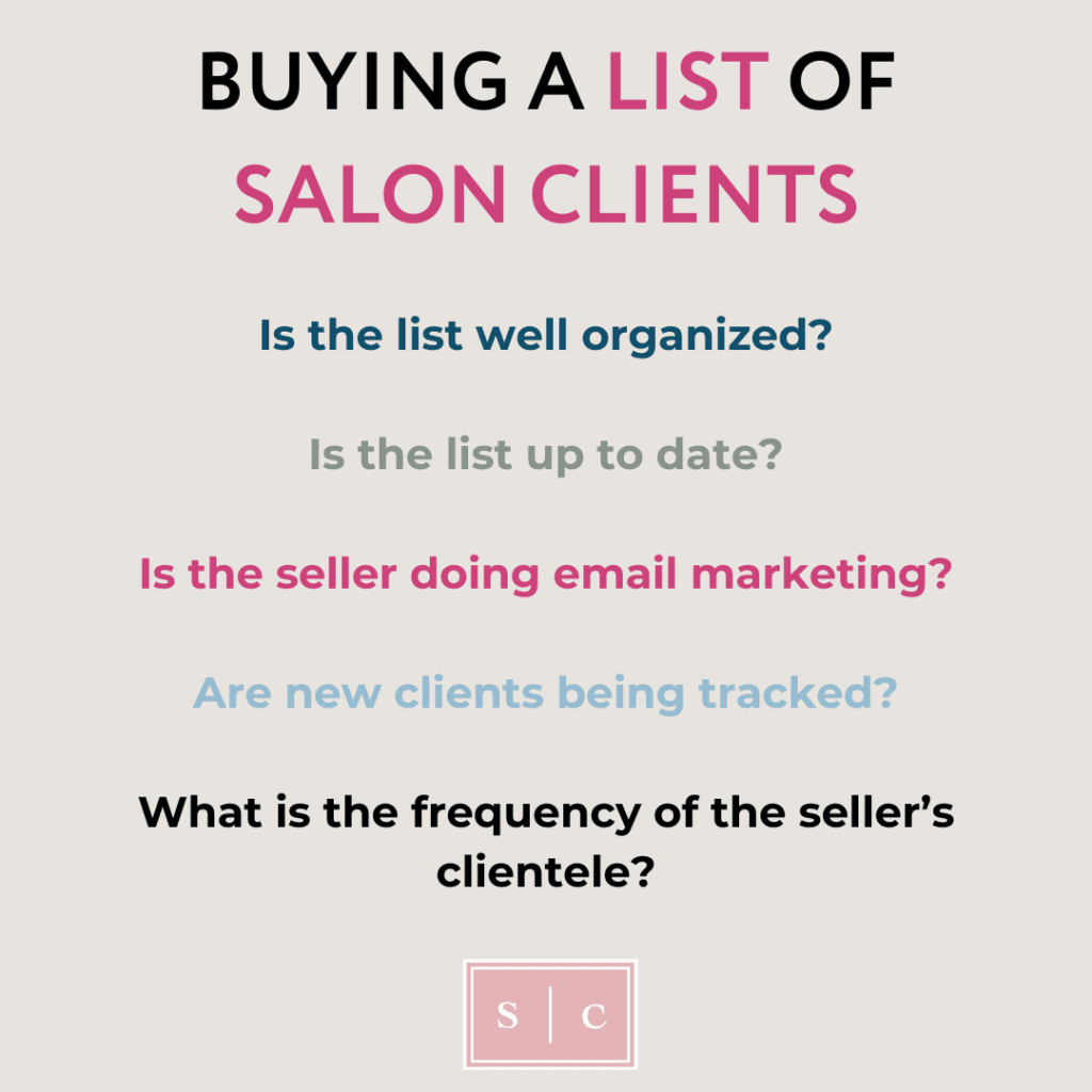 photo of considerations to make when buying a salon client list