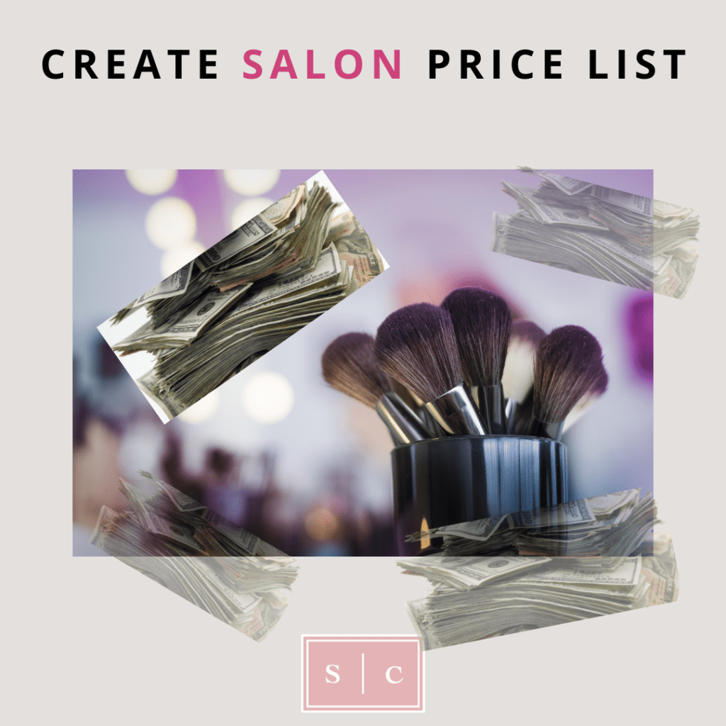 creating a salon price list