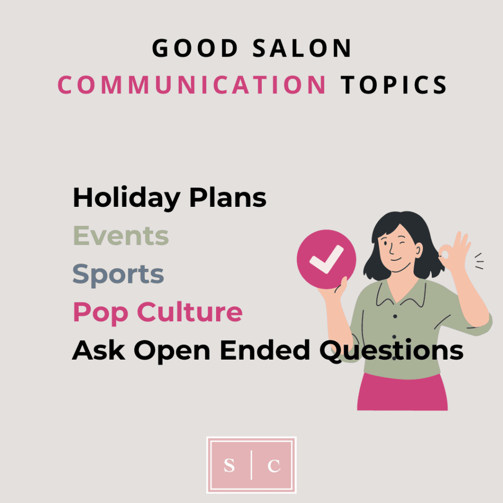 ideas of what to talk about with hair clients