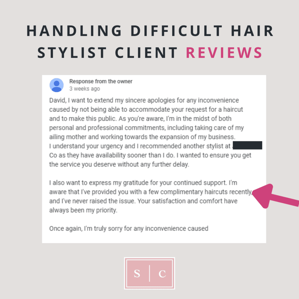 difficult salon clients bad reviews