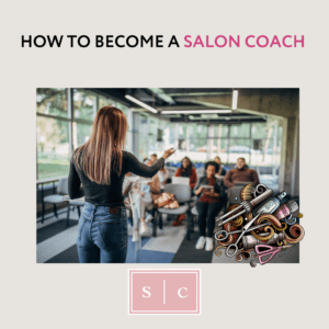 a woman coaching a salon team