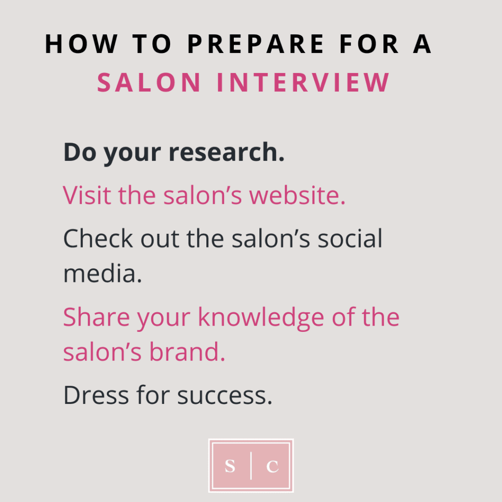 how to prepare for a hair stylist interview