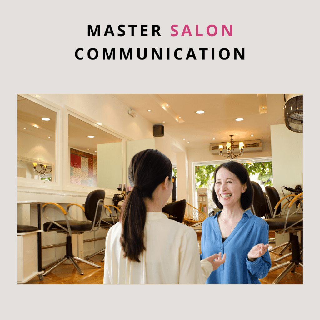 how to talk to clients in a salon