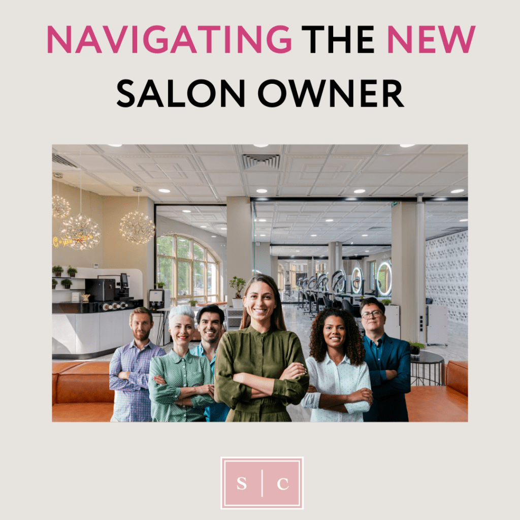 photo of salon employees working with the buyer of a salon