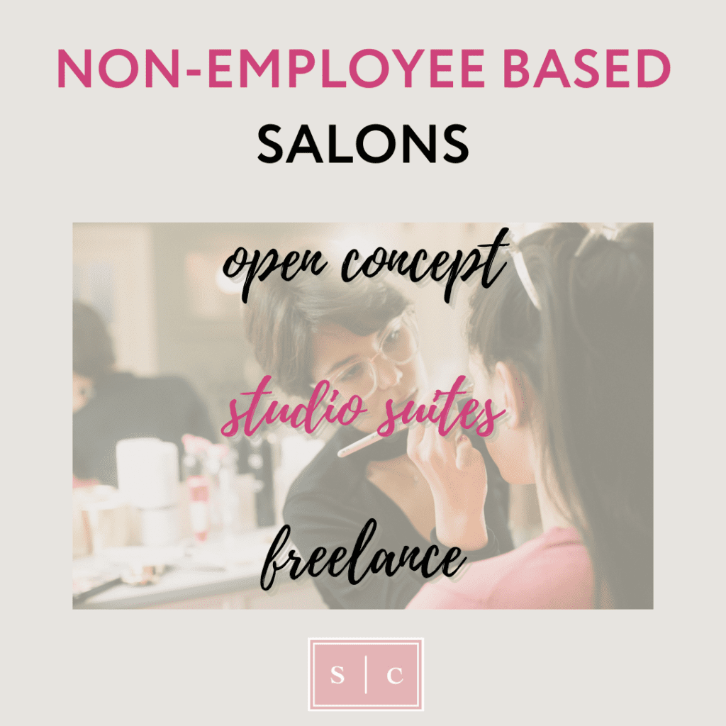 the three types of non-employee based salons