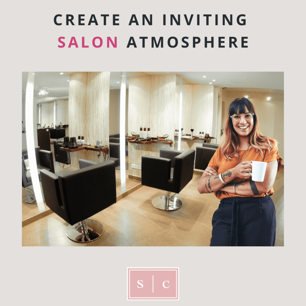 A salon owner creating an inviting atmosphere in their salon