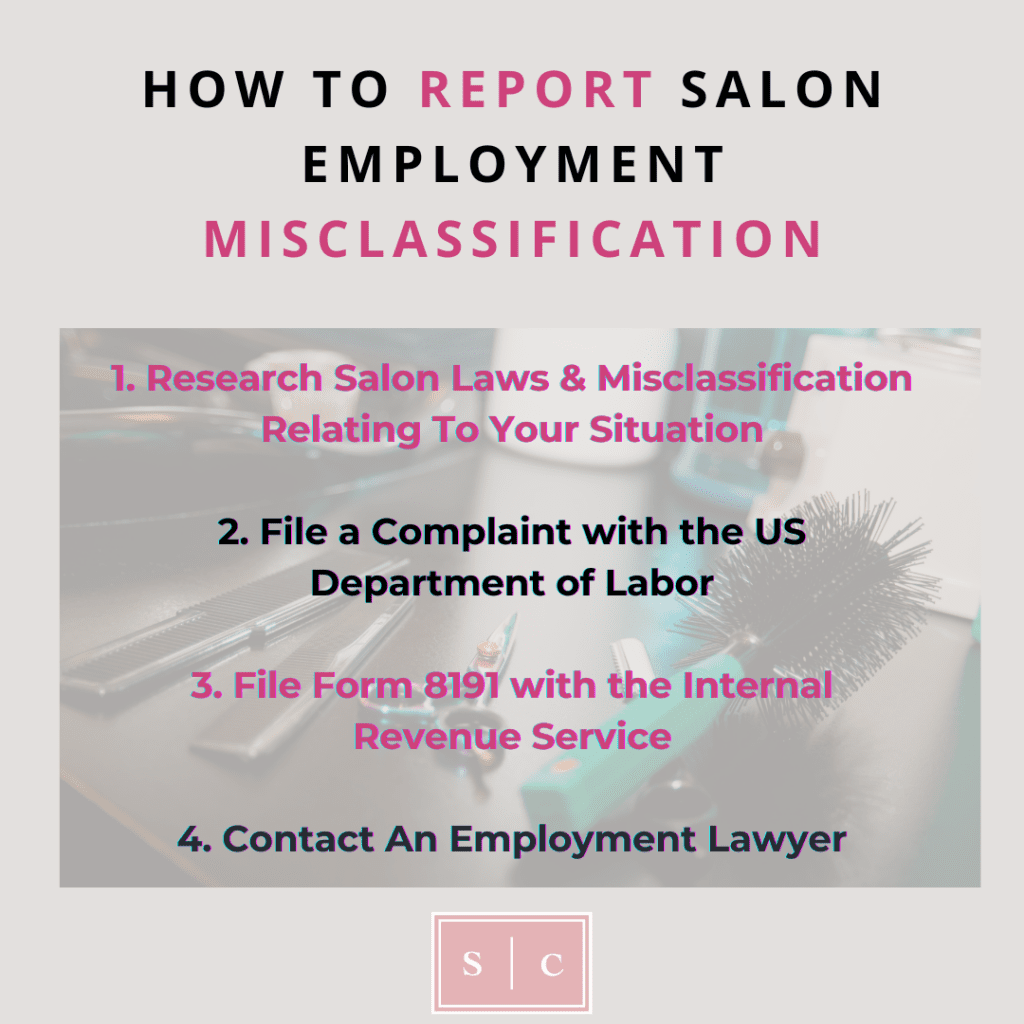 what to do if salon employment laws are violated