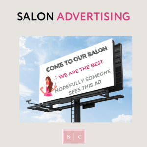 photo of a salon billboard ad