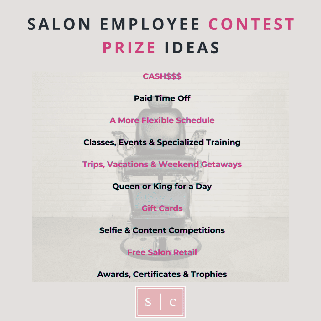 ideas for hairstylists rewards in a salon competition