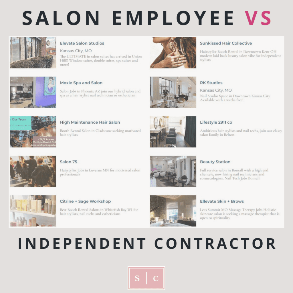 are hairstylists independent contractors?