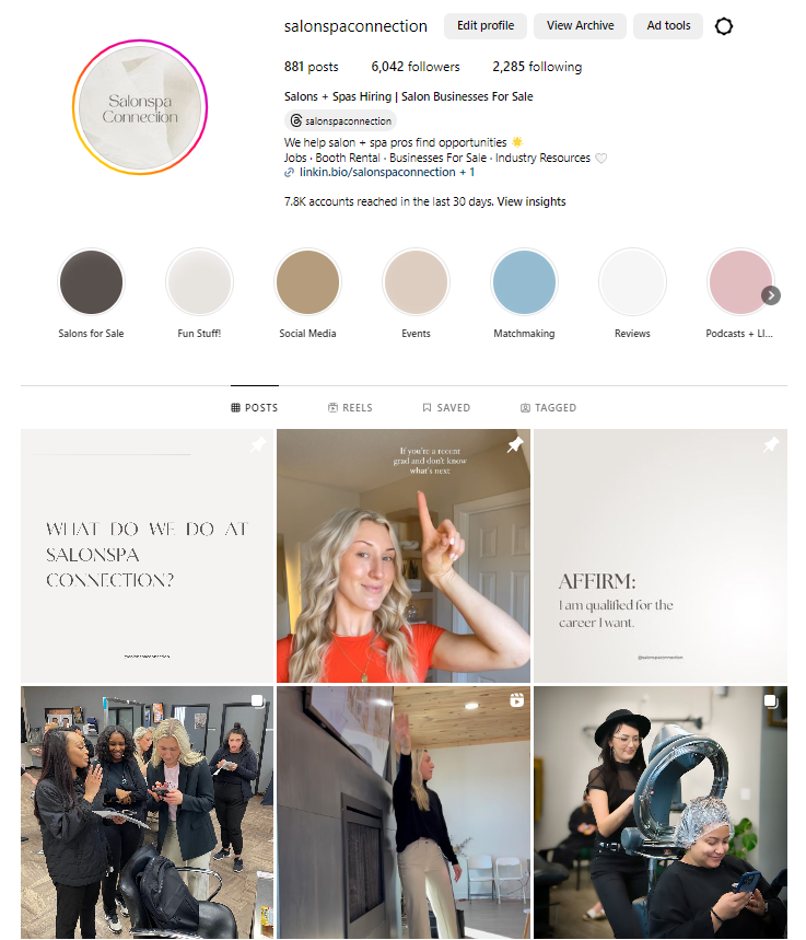 how to attract stylists with an instagram bio