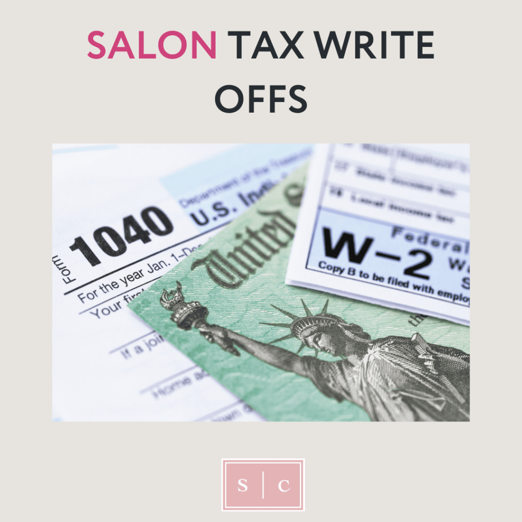 learn about what the salon industry can write off on their taxes