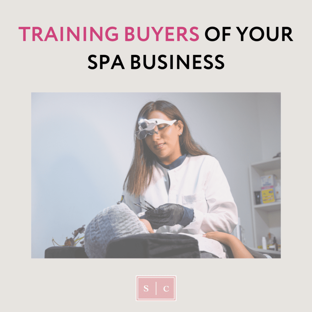 photo of a med spa owner getting ready to train the person that bought her business